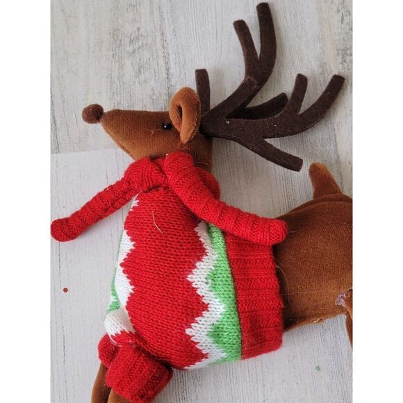 Plush hanging reindeer sweater home Xmas decor - Picture 3 of 7